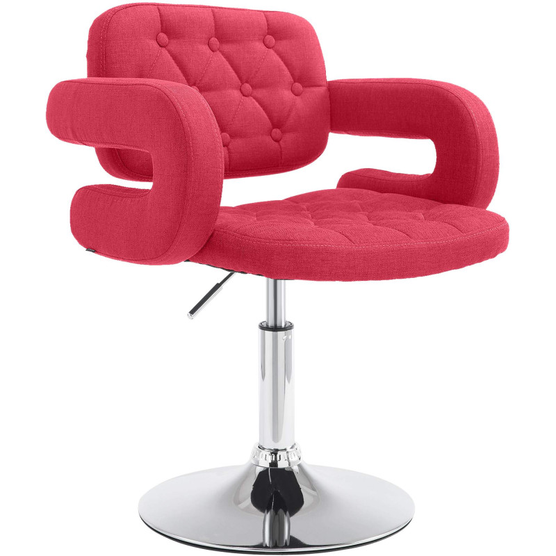 Fauteuil Lounge en tissu Dublin rouge