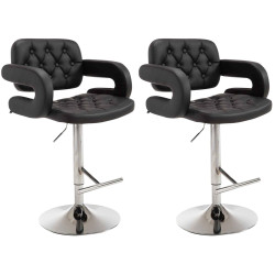 Ensemble de 2 tabourets de bar Dublin C noir