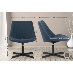 Fauteuil Lounge Granby bleu