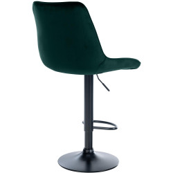 Lot de 2 tabourets de bar Toni velours vert