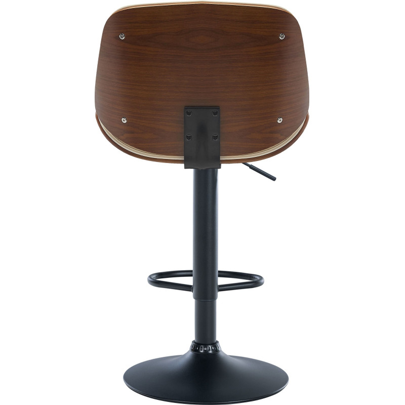 Tabouret de bar Nova, simili cuir noix/crème