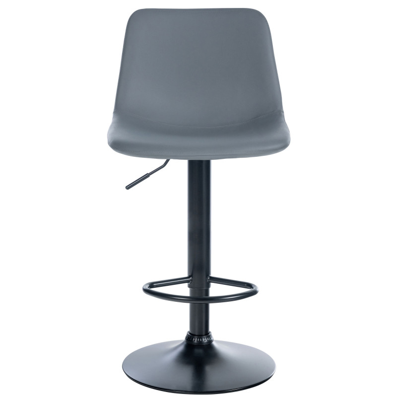 Tabouret de bar Divo simili cuir gris