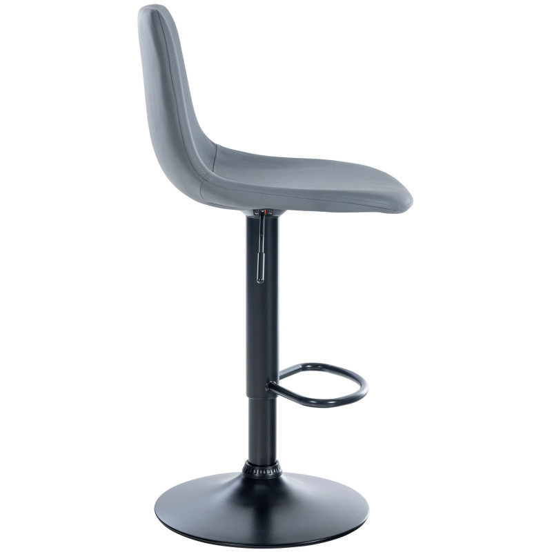 Tabouret de bar Divo simili cuir gris