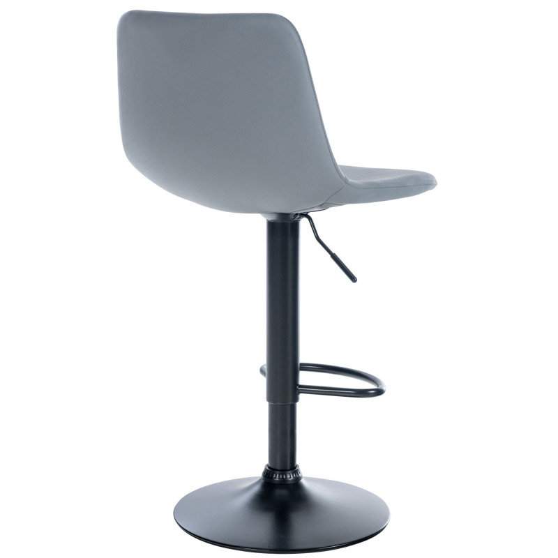 Tabouret de bar Divo simili cuir gris