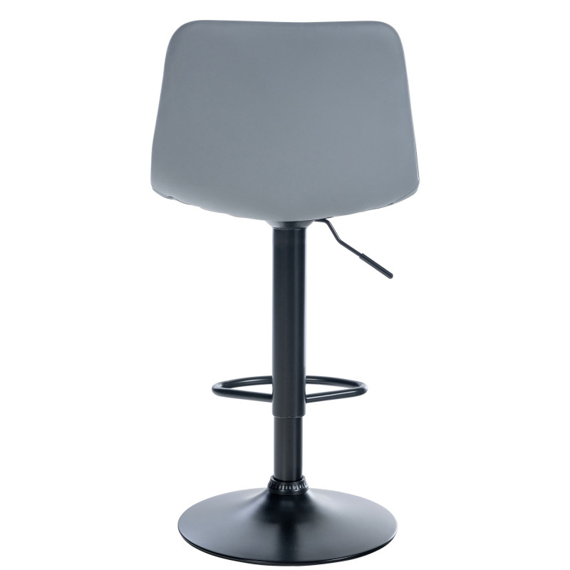 Tabouret de bar Divo simili cuir gris