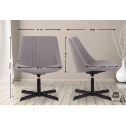 Fauteuil Lounge Granby gris