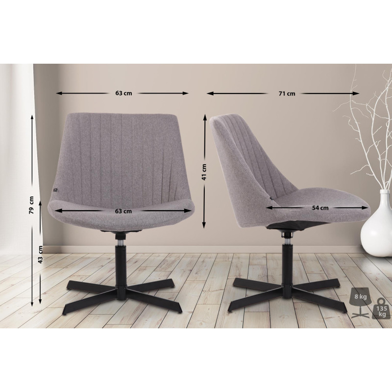 Fauteuil Lounge Granby gris