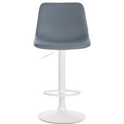 Tabouret de bar Divo en cuir artificiel gris