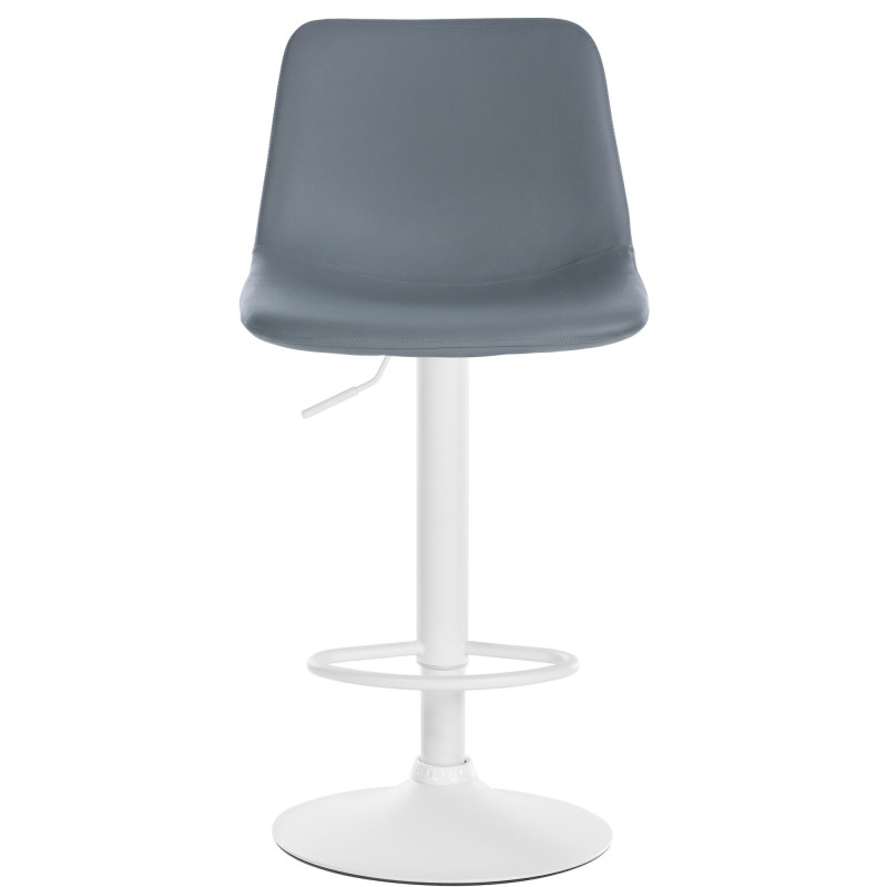 Tabouret de bar Divo en cuir artificiel gris