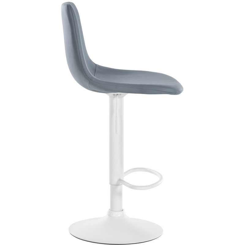 Tabouret de bar Divo en cuir artificiel gris