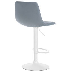 Tabouret de bar Divo en cuir artificiel gris