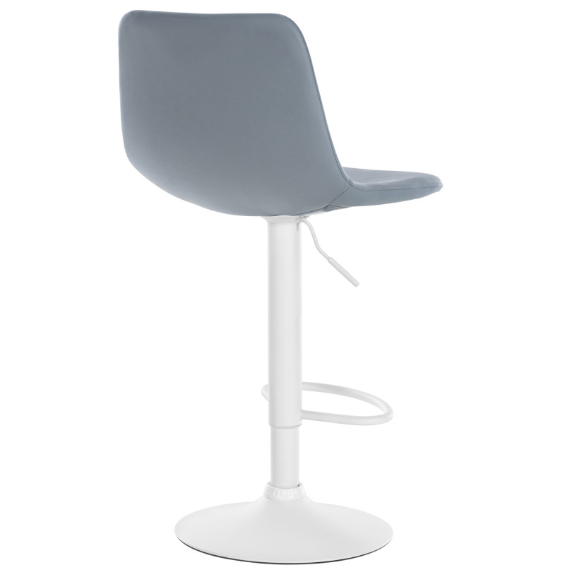 Tabouret de bar Divo en cuir artificiel gris