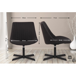 Fauteuil Lounge Granby noir