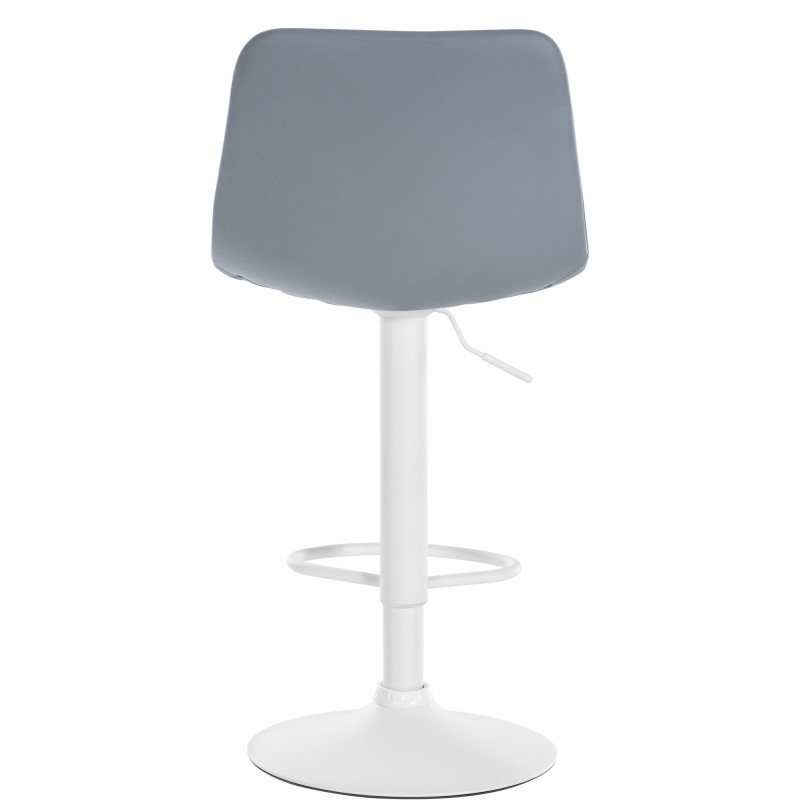 Tabouret de bar Divo en cuir artificiel gris