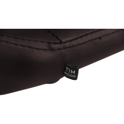 Fauteuil Lounge Welland en cuir artificiel brun