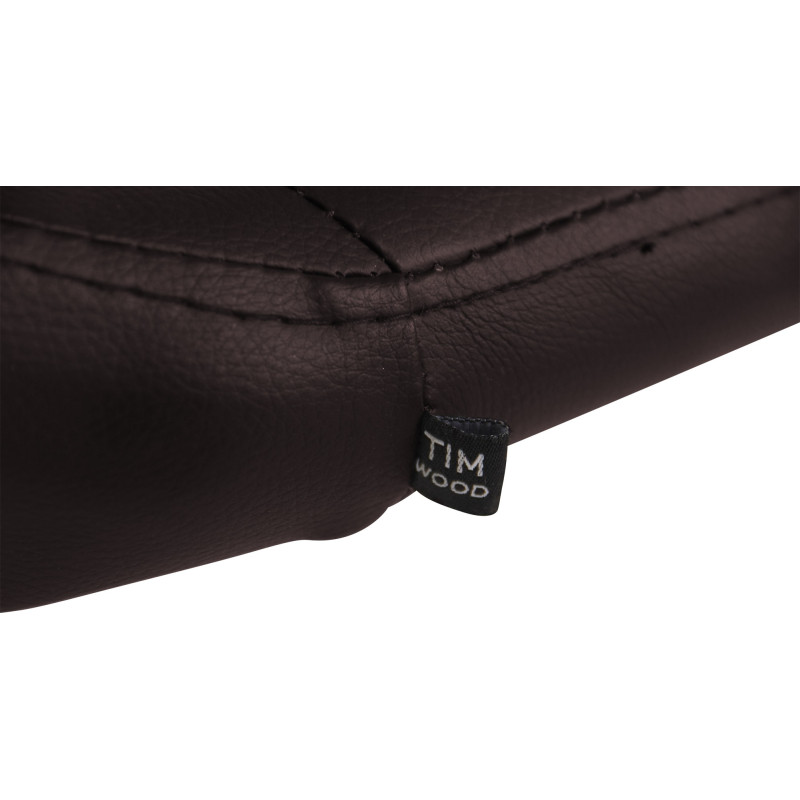 Fauteuil Lounge Welland en cuir artificiel brun