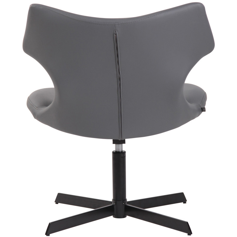Fauteuil Lounge Welland en cuir artificiel gris