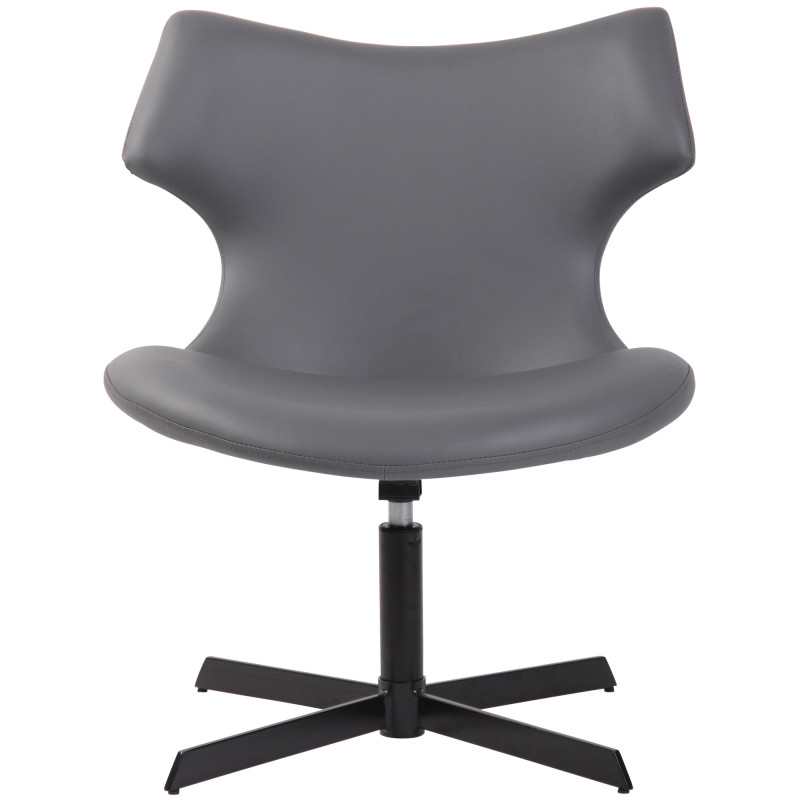 Fauteuil Lounge Welland en cuir artificiel gris