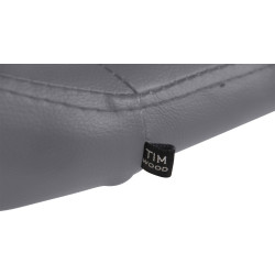 Fauteuil Lounge Welland en cuir artificiel gris