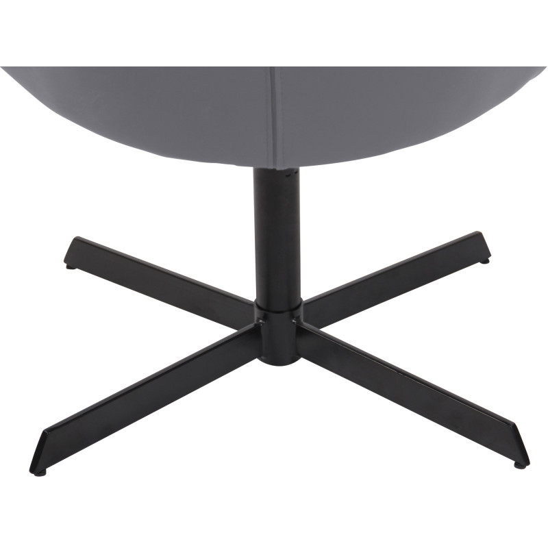 Fauteuil Lounge Welland en cuir artificiel gris