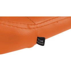 Fauteuil Lounge Welland en cuir artificiel orange