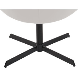 Fauteuil Lounge Welland en cuir artificiel blanc