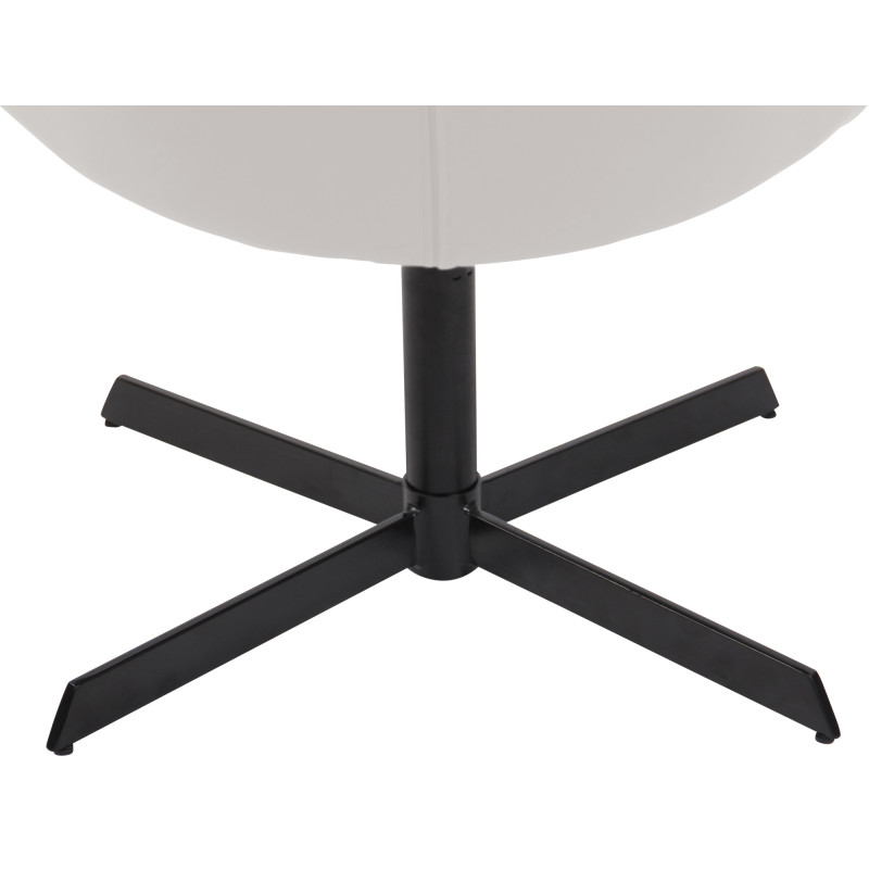 Fauteuil Lounge Welland en cuir artificiel blanc