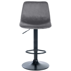 Tabouret de bar Divo velours gris foncé