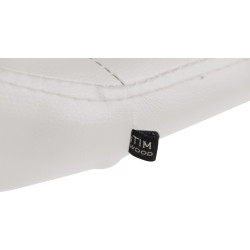 Fauteuil Lounge Welland en cuir artificiel blanc
