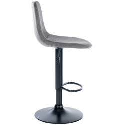 Tabouret de bar Divo velours gris foncé