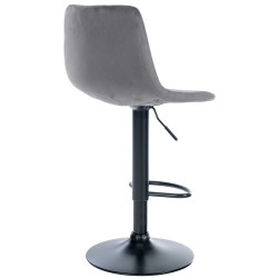Tabouret de bar Divo velours gris foncé