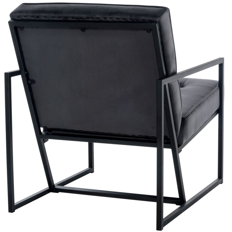 Fauteuil Lounge Avon Velvet gris