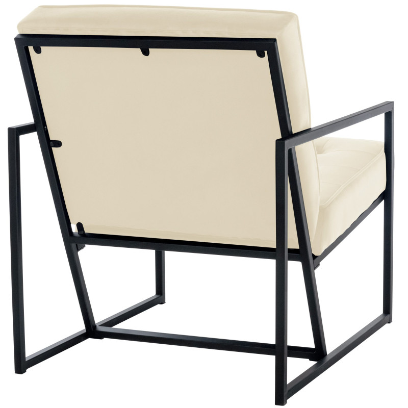 Fauteuil Lounge Avon Velvet crème