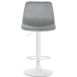 Tabouret de bar Divo velours gris