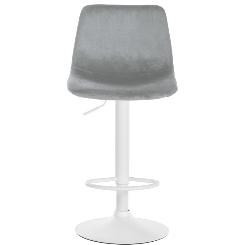 Tabouret de bar Divo velours gris