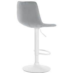 Tabouret de bar Divo velours gris