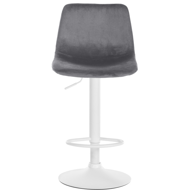 Tabouret de bar Divo velours gris foncé