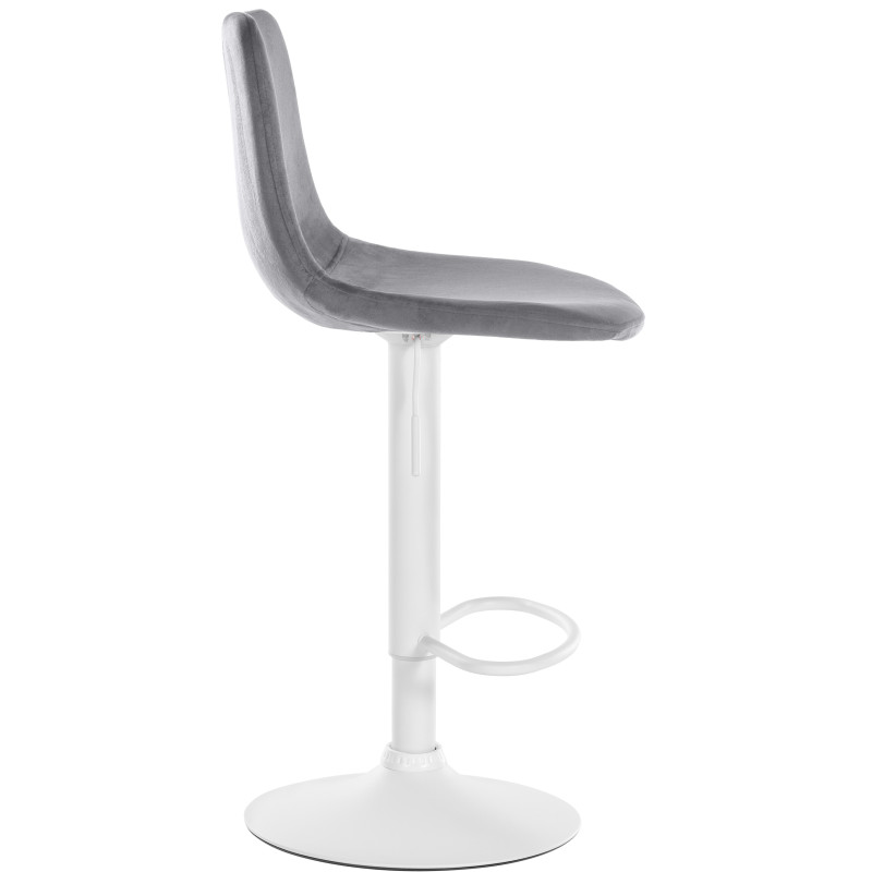 Tabouret de bar Divo velours gris foncé