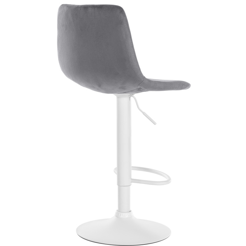 Tabouret de bar Divo velours gris foncé