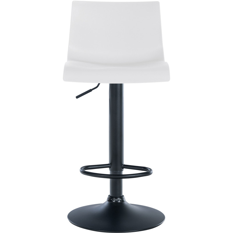 Lot de 2 tabourets de bar en plastique Branford, blanc