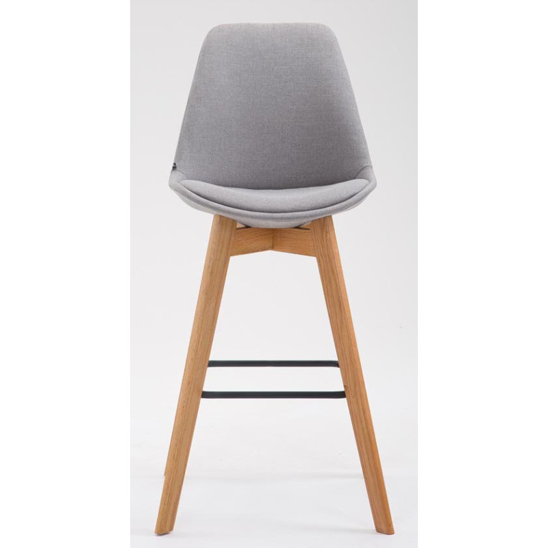 Ensemble de 2 tabourets de bar Metz en tissu naturel gris