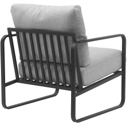 Fauteuil Lounge Manea en tissu gris clair