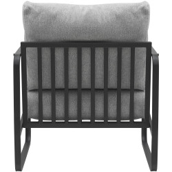 Fauteuil Lounge Manea en tissu gris clair