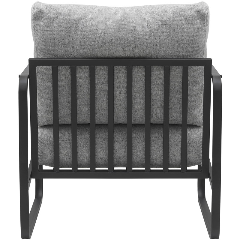 Fauteuil Lounge Manea en tissu gris clair