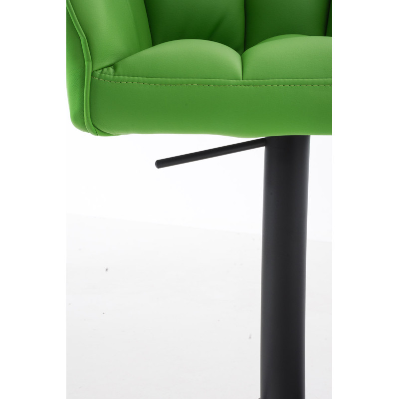 Ensemble de 2 tabourets de bar Damaso en similicuir noir vert