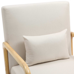 Fauteuil en tissu Hibbing crème