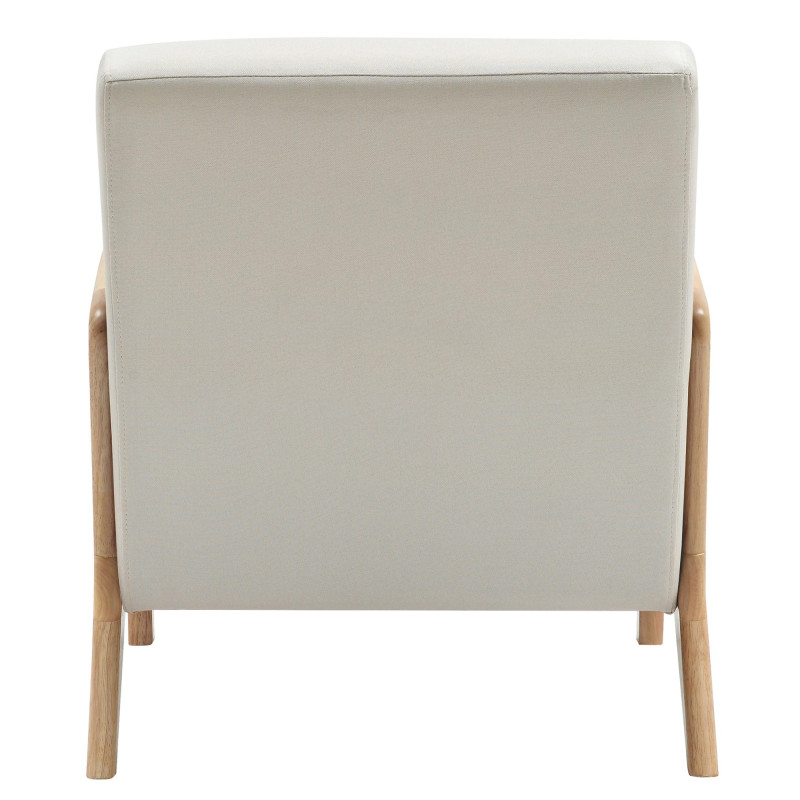 Fauteuil en tissu Hibbing crème