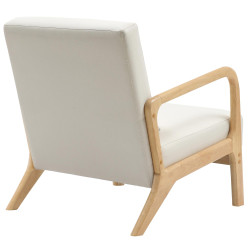 Fauteuil en tissu Hibbing crème