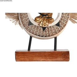 Figurine Décorative DKD Home Decor 18,5 x 5,6 x 30,5 cm Beige Bleu Buda Oriental (2 Unités)