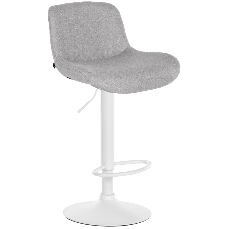 Tabouret de bar Solon en tissu gris clair